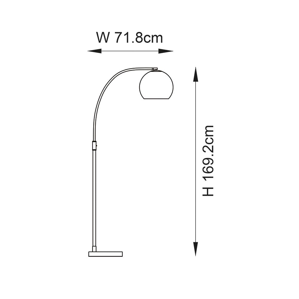 Lumora Floor Lamp - White Grey Base/Black Base E27