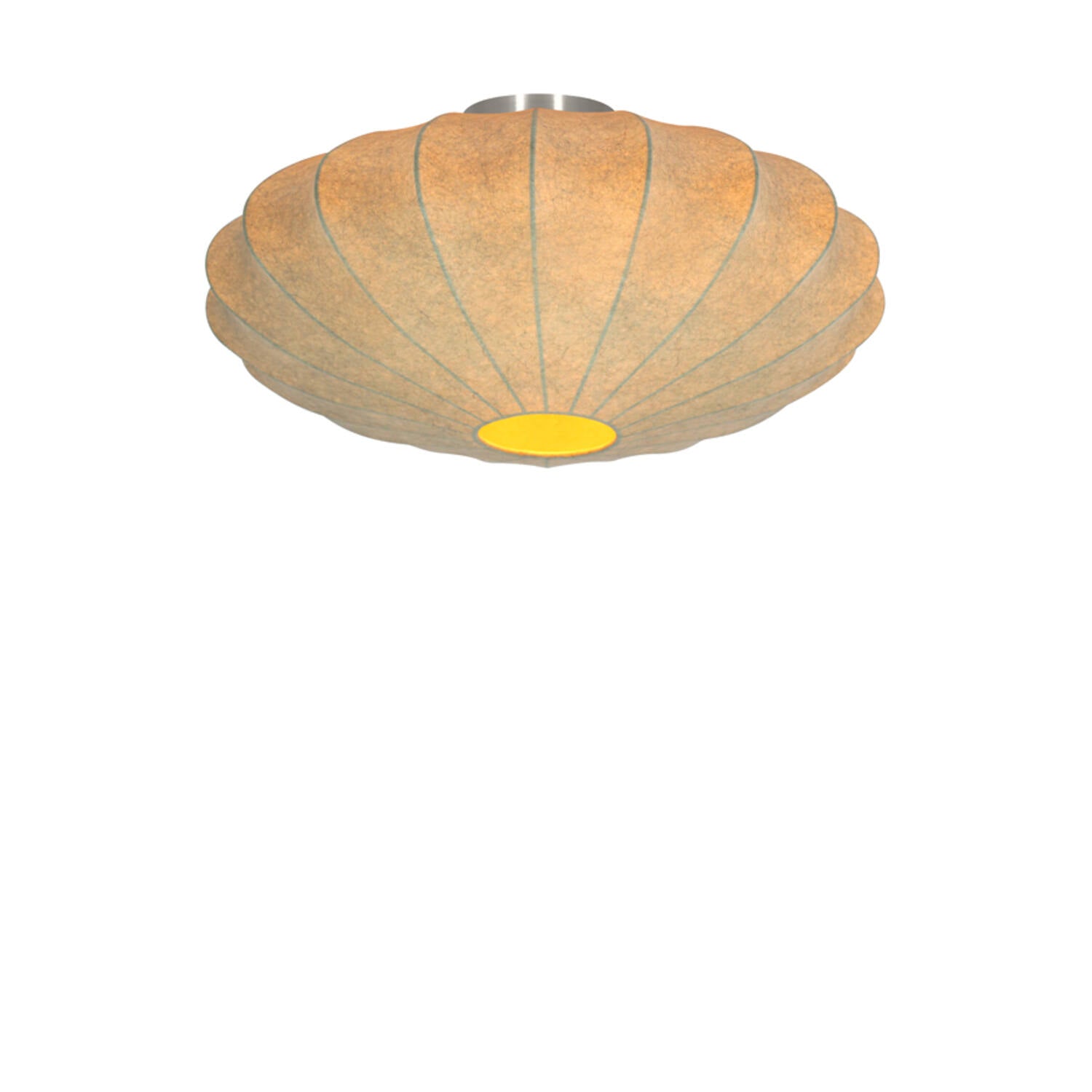 Fay Semi Flush Ceiling Light- White/ Brown Finishes