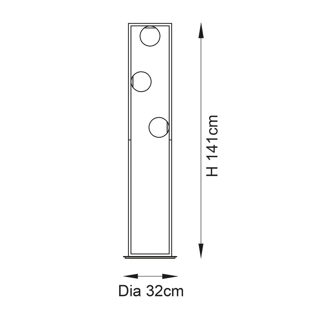 Fomalhaut 3 Light Floor Lamp E27