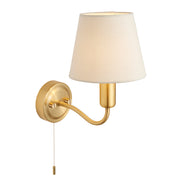Yale 1Lt Bathroom Wall Light IP44 - Satin Gold/Chrome