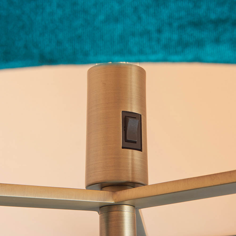 Marriott Floor Lamp Antique Brass/Brushed Bronze E27