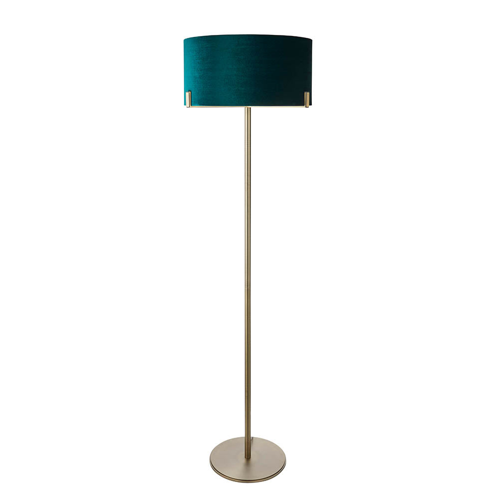Marriott Floor Lamp Antique Brass/Brushed Bronze E27