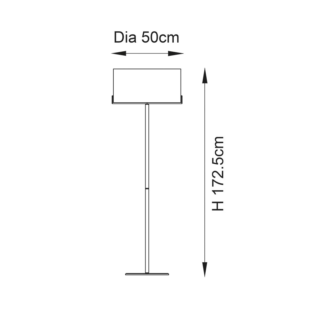 Marriott Floor Lamp Antique Brass/Brushed Bronze E27