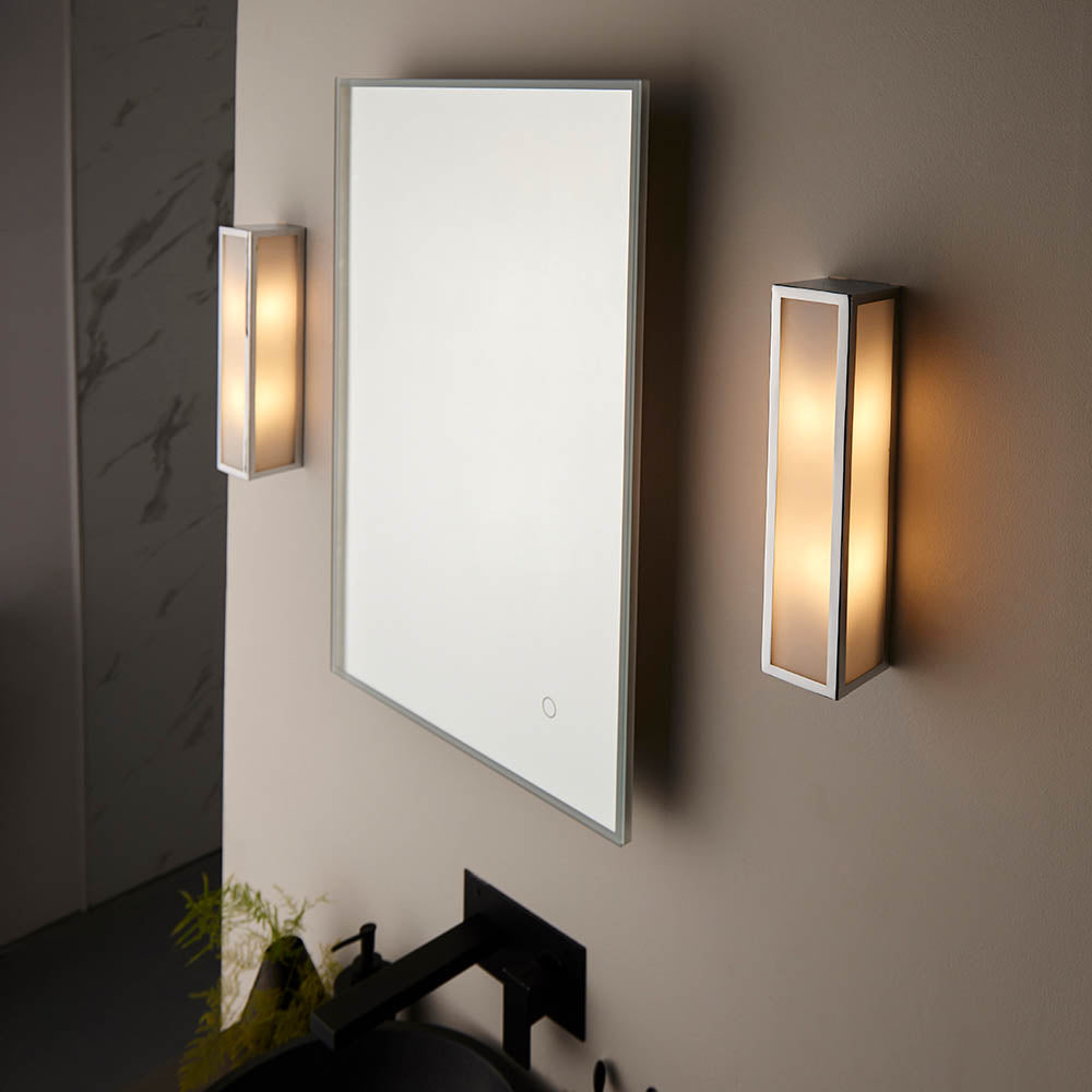 Ithaca 1/2Lt Bathroom Wall Light IP44 - Frosted/Ribbed
