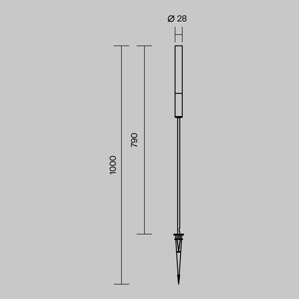 Flare Outdoor Bollard Post Light