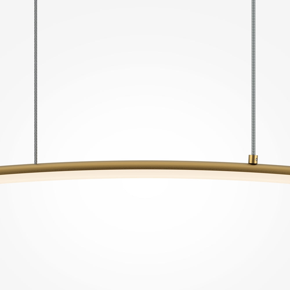 Light Reflection LED Linear Pendant - Black/Brass