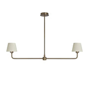 Albany Double Pendant Light - Natural Cotton Shades