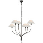 Griffin Large Staggered Tail Chandelier - Brass/Bronze