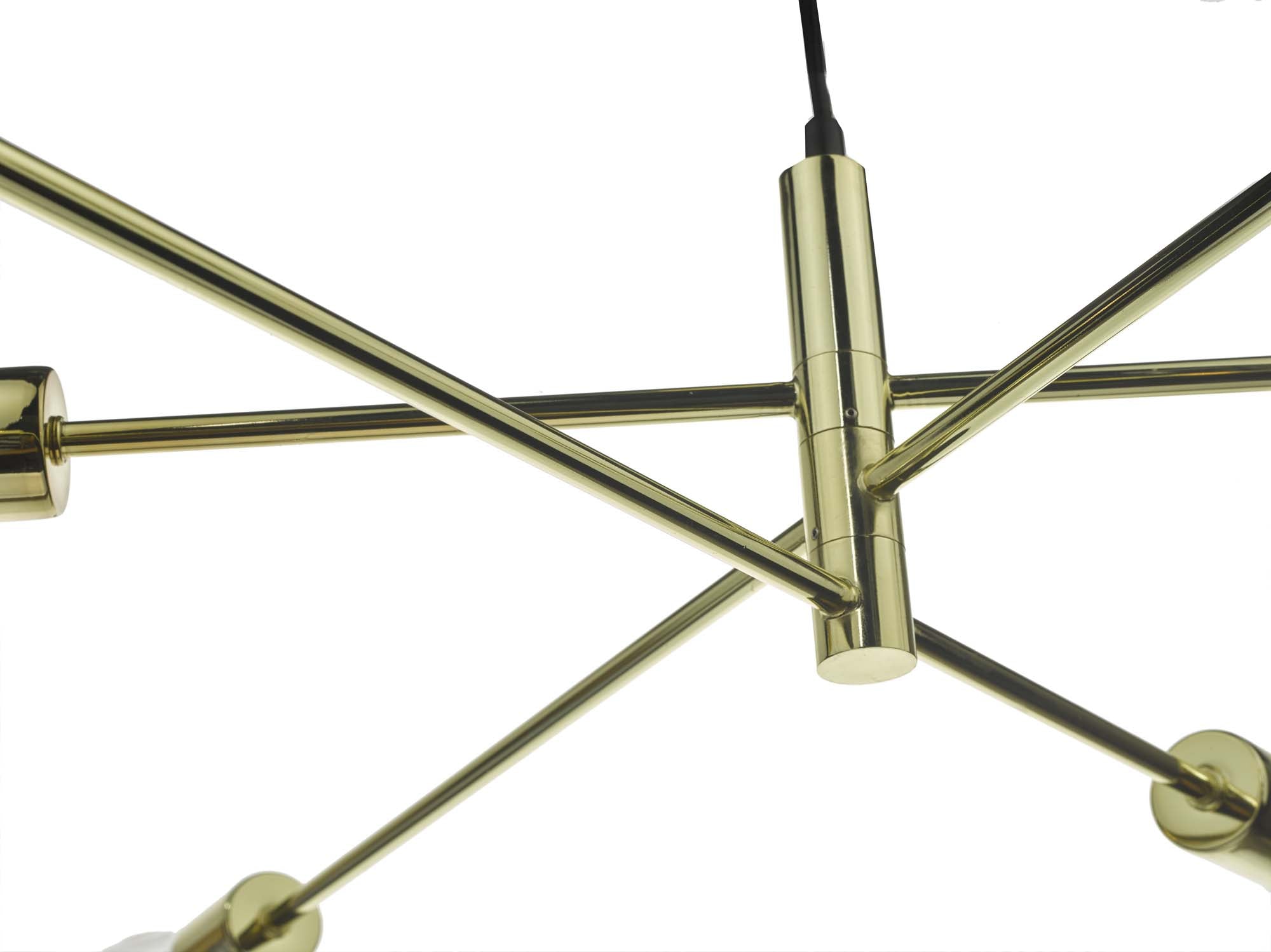 Alana 6 Light Fitting - Antique Brass/Black/Polished Gold/Satin Chrome Finish