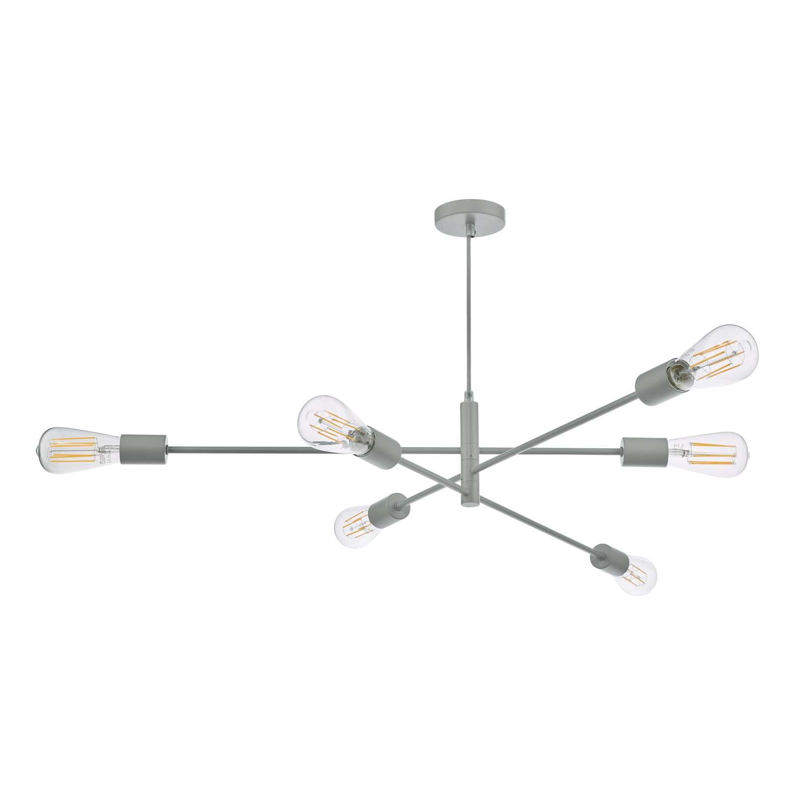Alana 6 Light Fitting - Antique Brass/Black/Polished Gold/Satin Chrome Finish