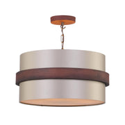 Allegra 4 Light Pendant- Leather Effect With Bespoke Shade