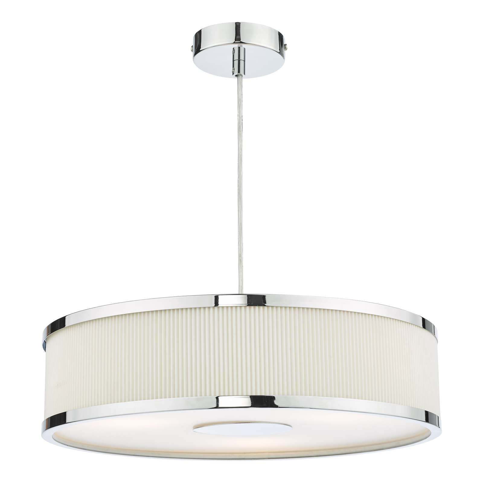 Alvaro 3/6Lt Centre Ceiling Pendant, Brushed Brass With Blue Shade/Polished Chrome Ivory/Antique Bronze