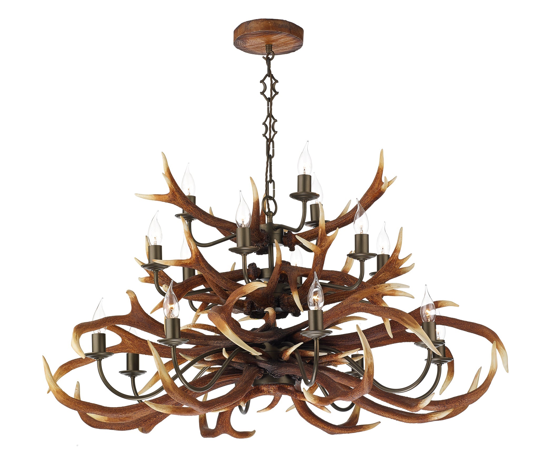 Antler 8/9/17Lt Double Height Ceiling Light - Matt Bronze Finish