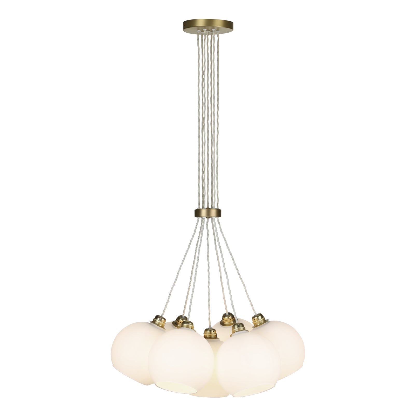 Apollo seven light pendant In Various Finishes E27