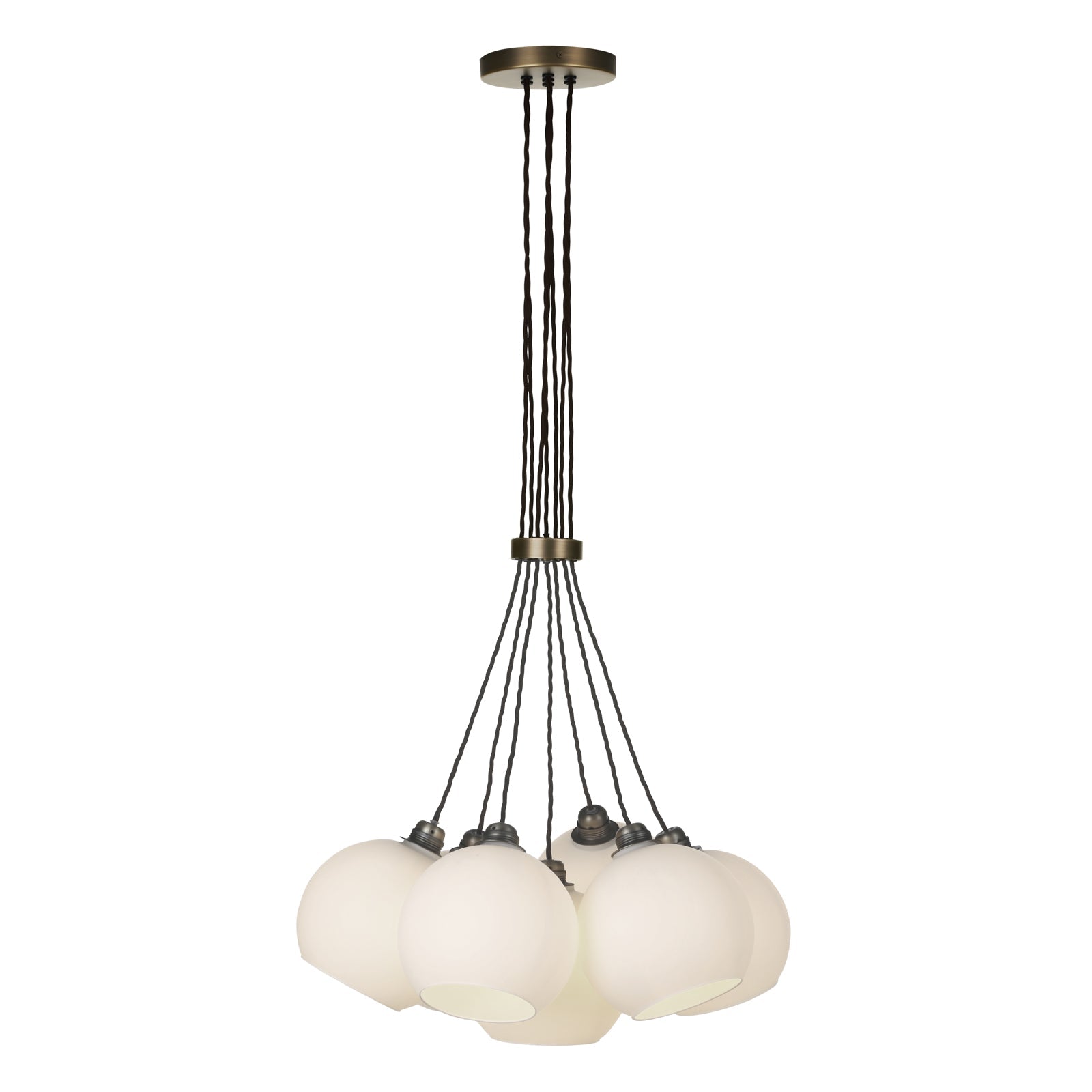 Apollo seven light pendant In Various Finishes E27