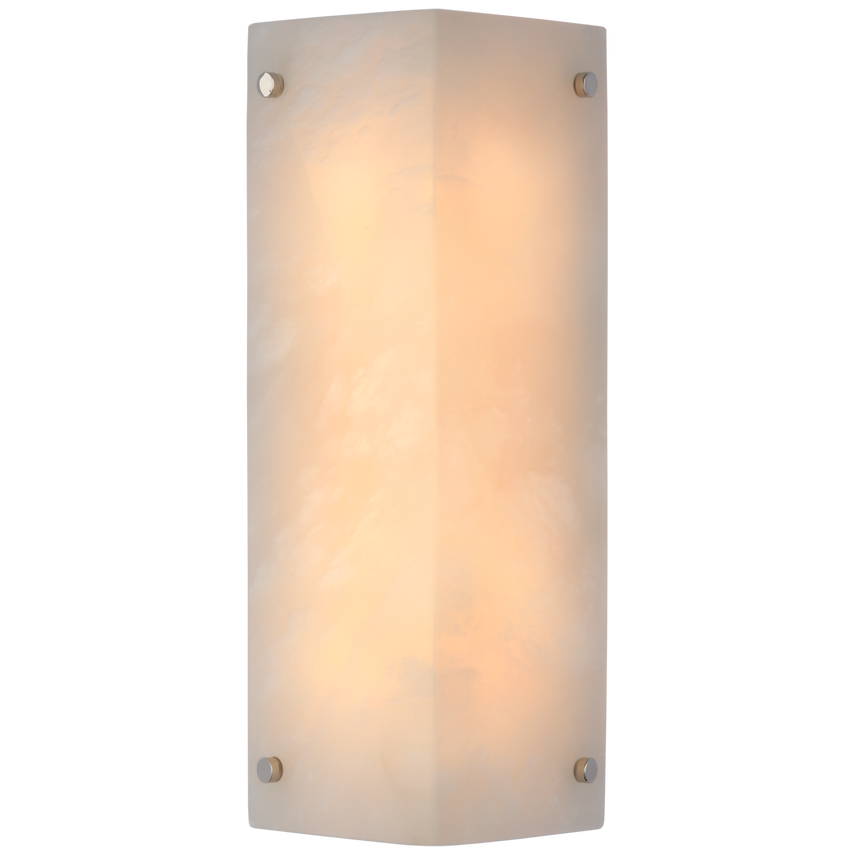 Clayton Alabaster Wall Sconce - Nickel/Brass