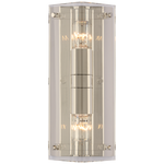 Clayton Crystal Wall Sconce - Nickel/Brass