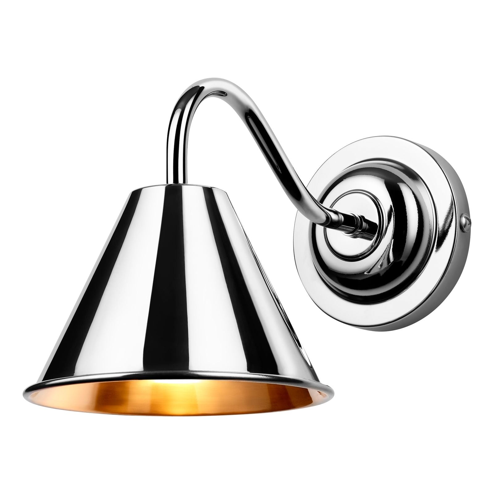 David Hunt Avon Bathroom Wall Light,butter Brass/Polished Chrome IP44