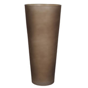 Smokey Brown Sculptured Vase