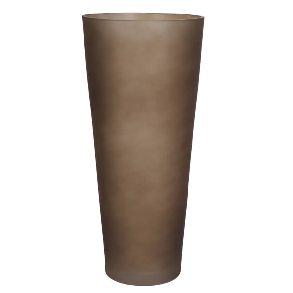 Smokey Brown Sculptured Vase