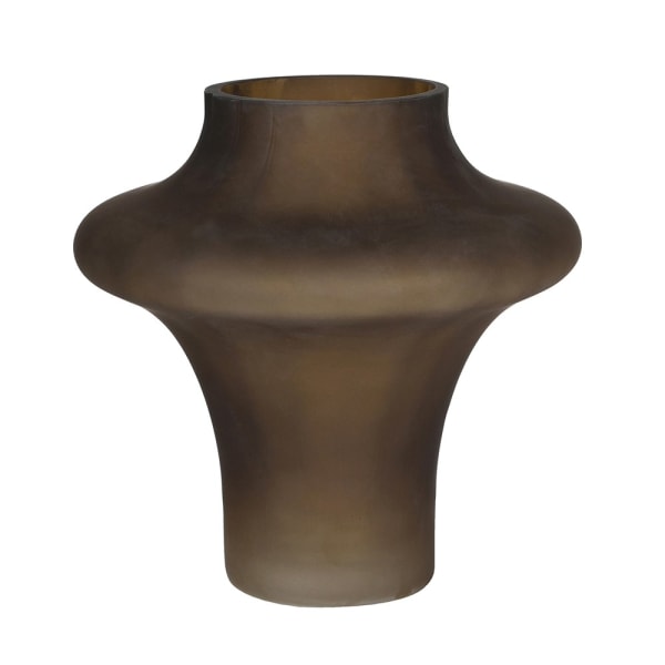 Smokey Brown Sculptured Vase