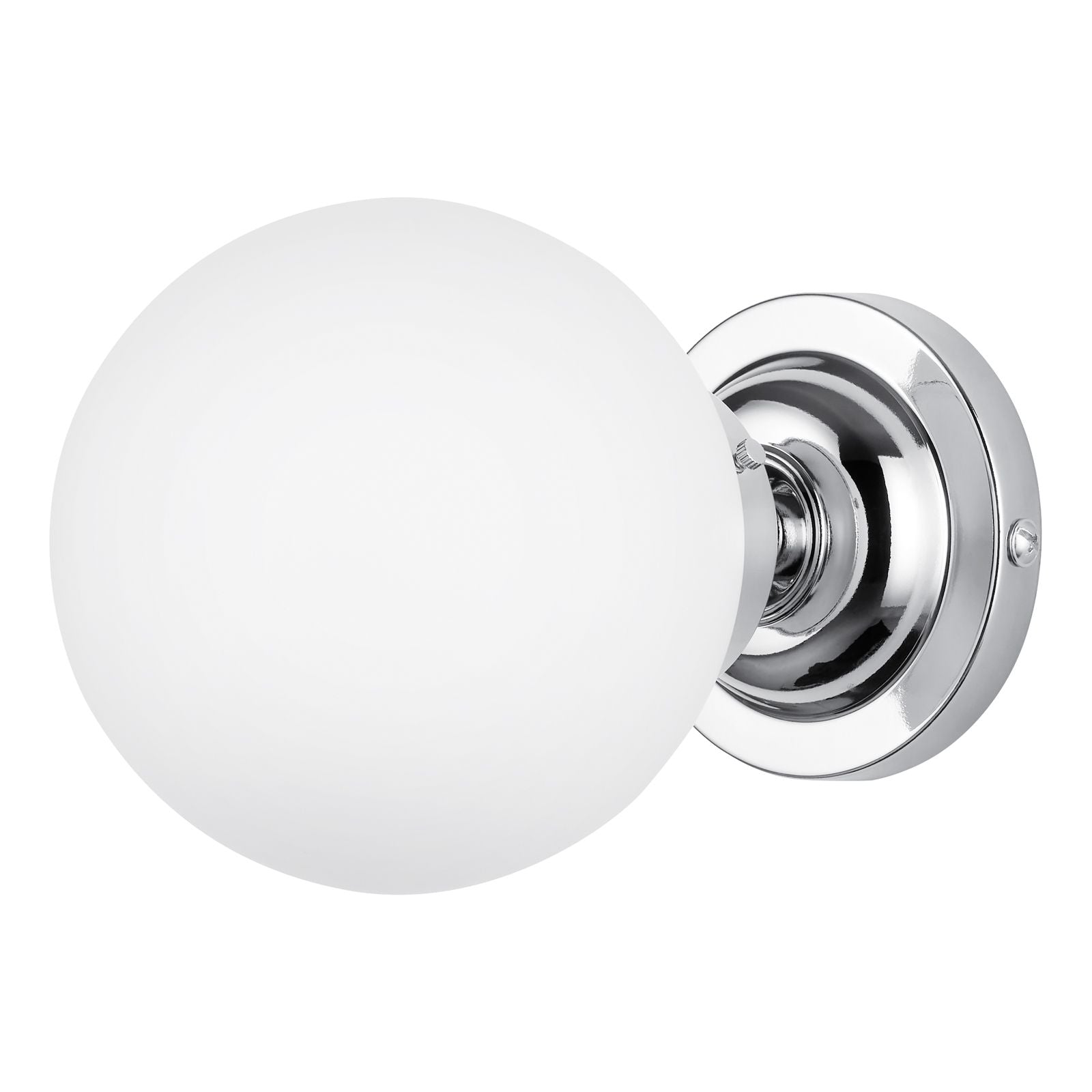 David Hunt Buckley single wall light, polished chrome/Black, IP44 rated