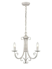 Abbey 3/5/8Lt Chandelier Ceiling Light - Painted White &  Brushed Gold Finish