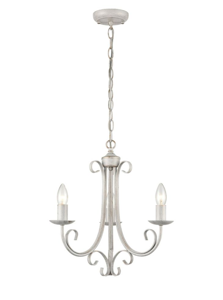 Abbey 3/5/8Lt Chandelier Ceiling Light - Painted White &  Brushed Gold Finish