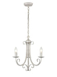 Abbey 3/5/8Lt Chandelier Ceiling Light - Painted White &  Brushed Gold Finish
