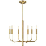Brianna 9/6Lt Chandelier Ceiling Light - Brass/Polished Nickel Finish