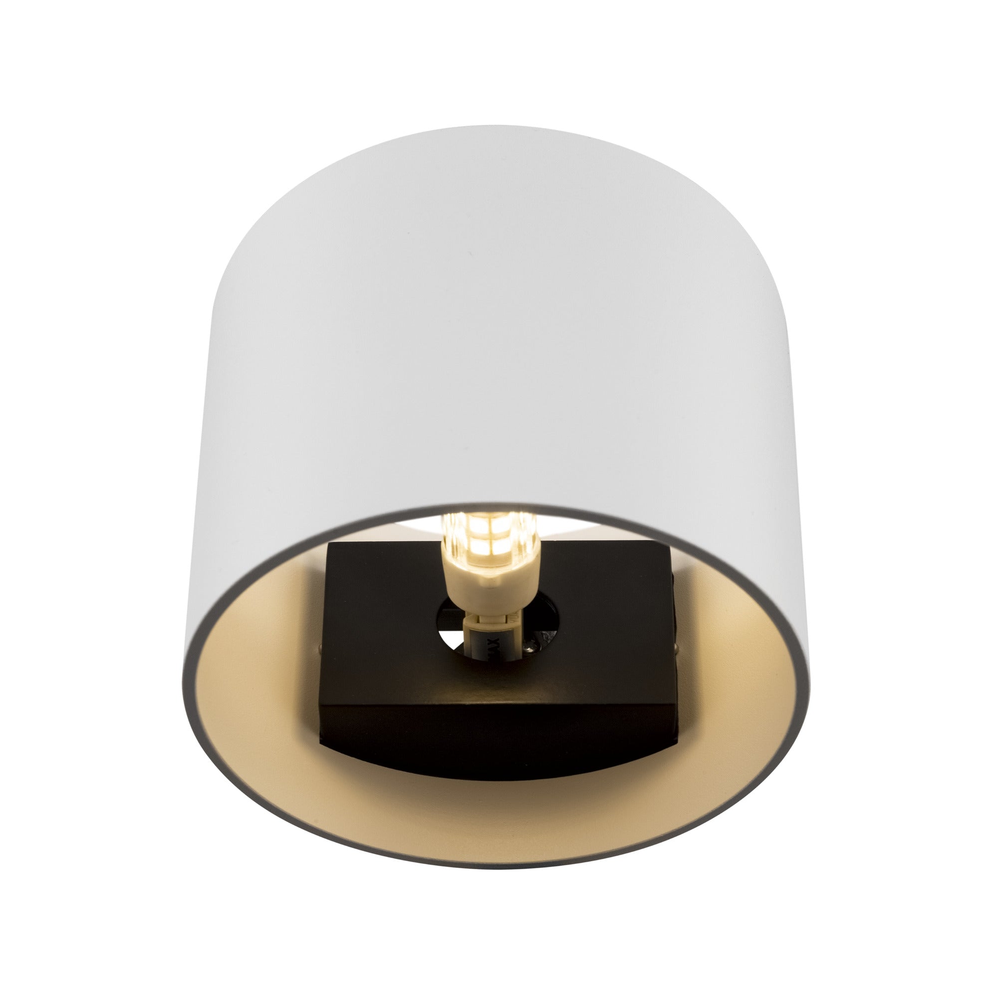 Rond Indoor Single Wall Light - White/Black/Matte Gold Finish