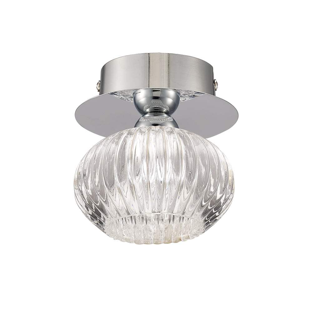 Elegance Indoor Semi Flush Ceiling Light - Chrome Finish