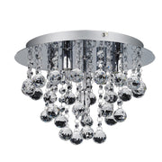 Bordeaux Crystal Flush Light - Chrome Finish