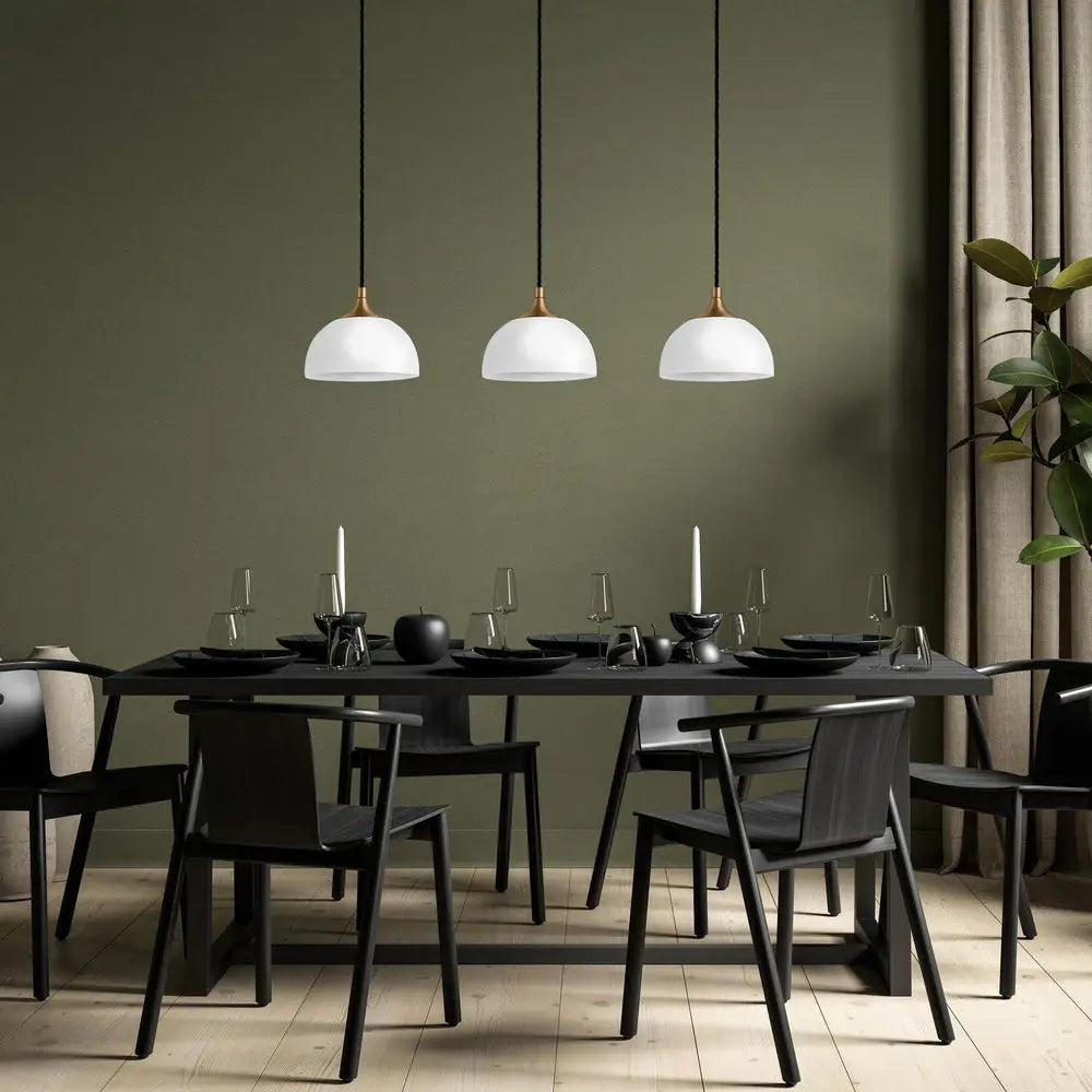 Chelsea Opal Glass Dome Pendant Light - 8 Inch