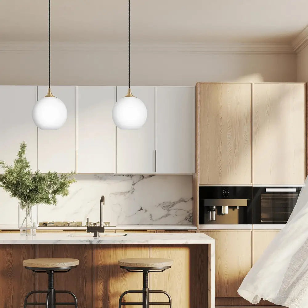 Chelsea Opal Glass Globe Pendant Light- Various Finishes