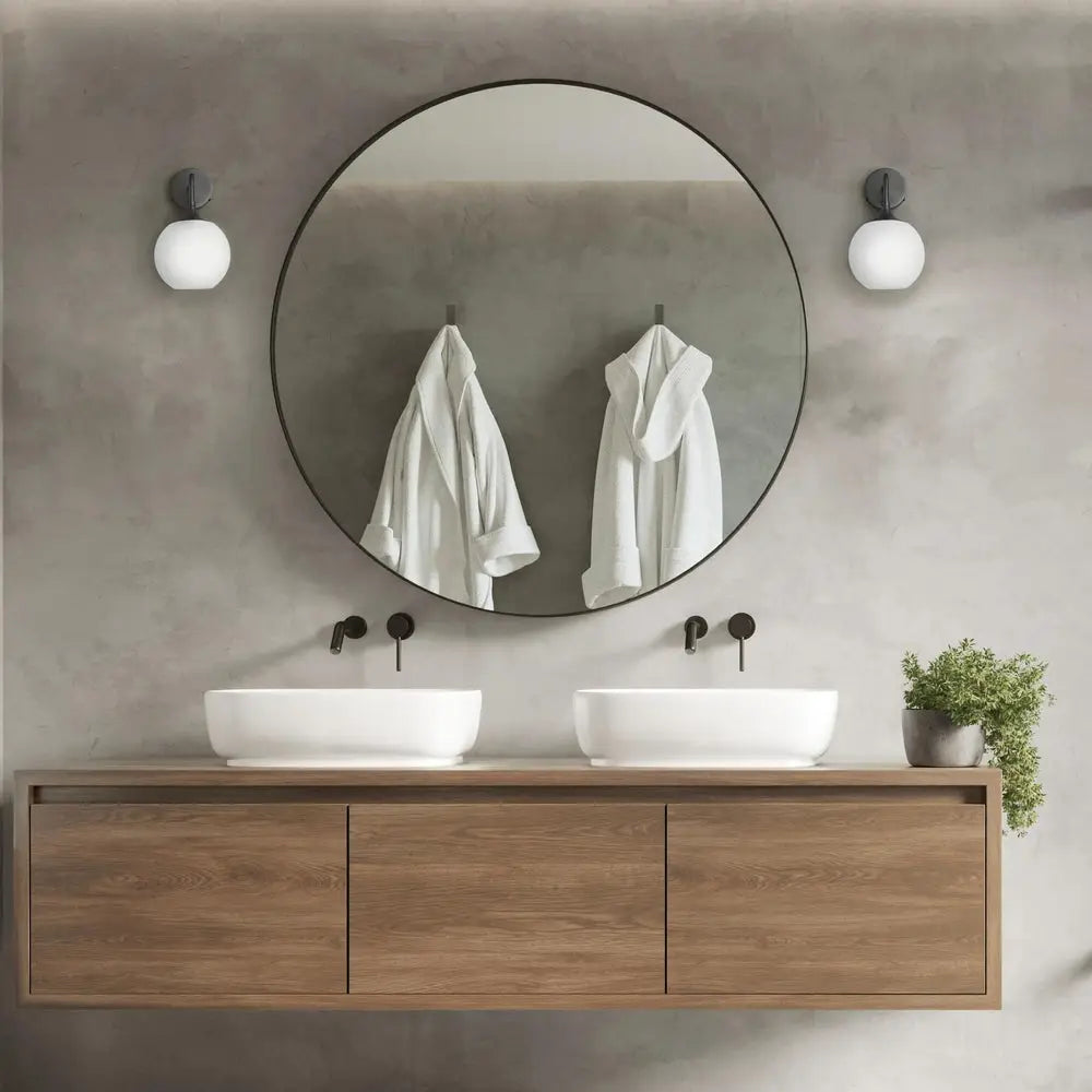 Chelsea Opal Glass Globe/Dome Wall Light  - Various Finishes