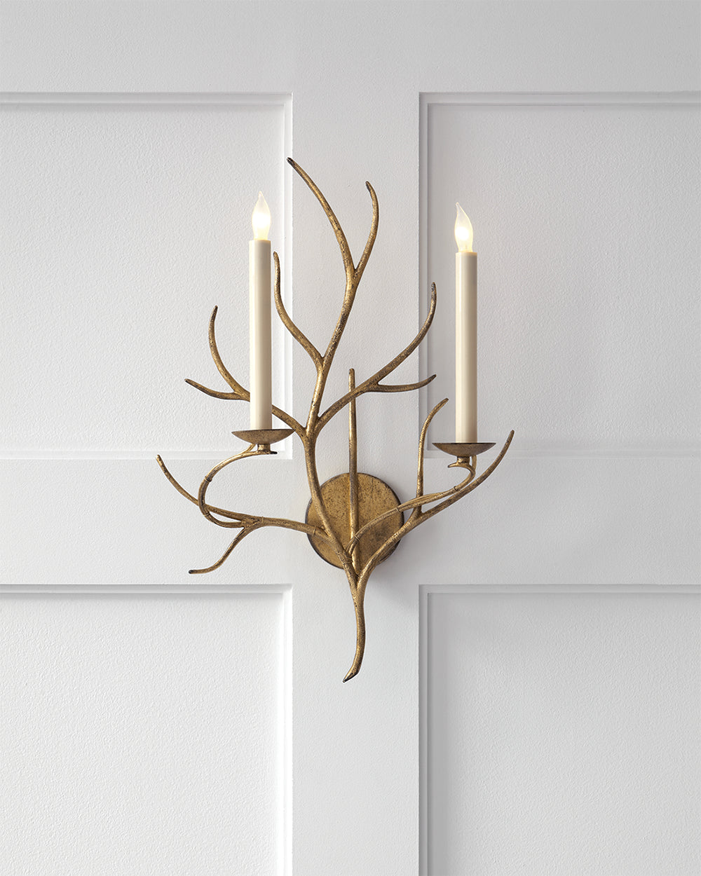 Branch 2Lt Wall Sconce - Gilded Iron