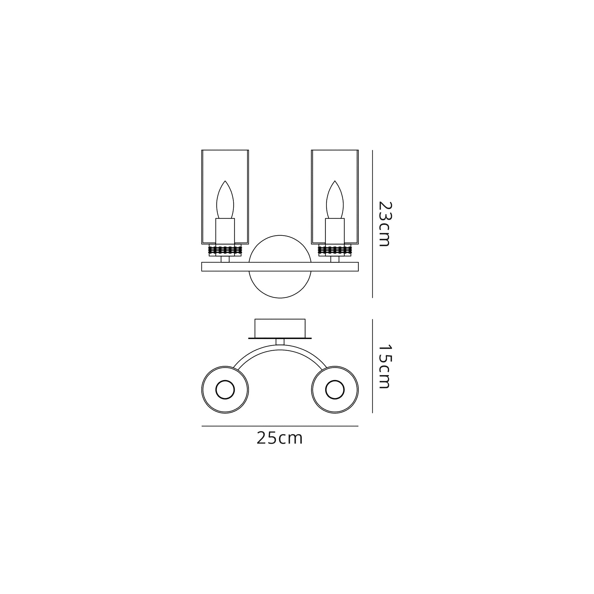 Darla 1/2Lt Wall Lamp - Various Finish