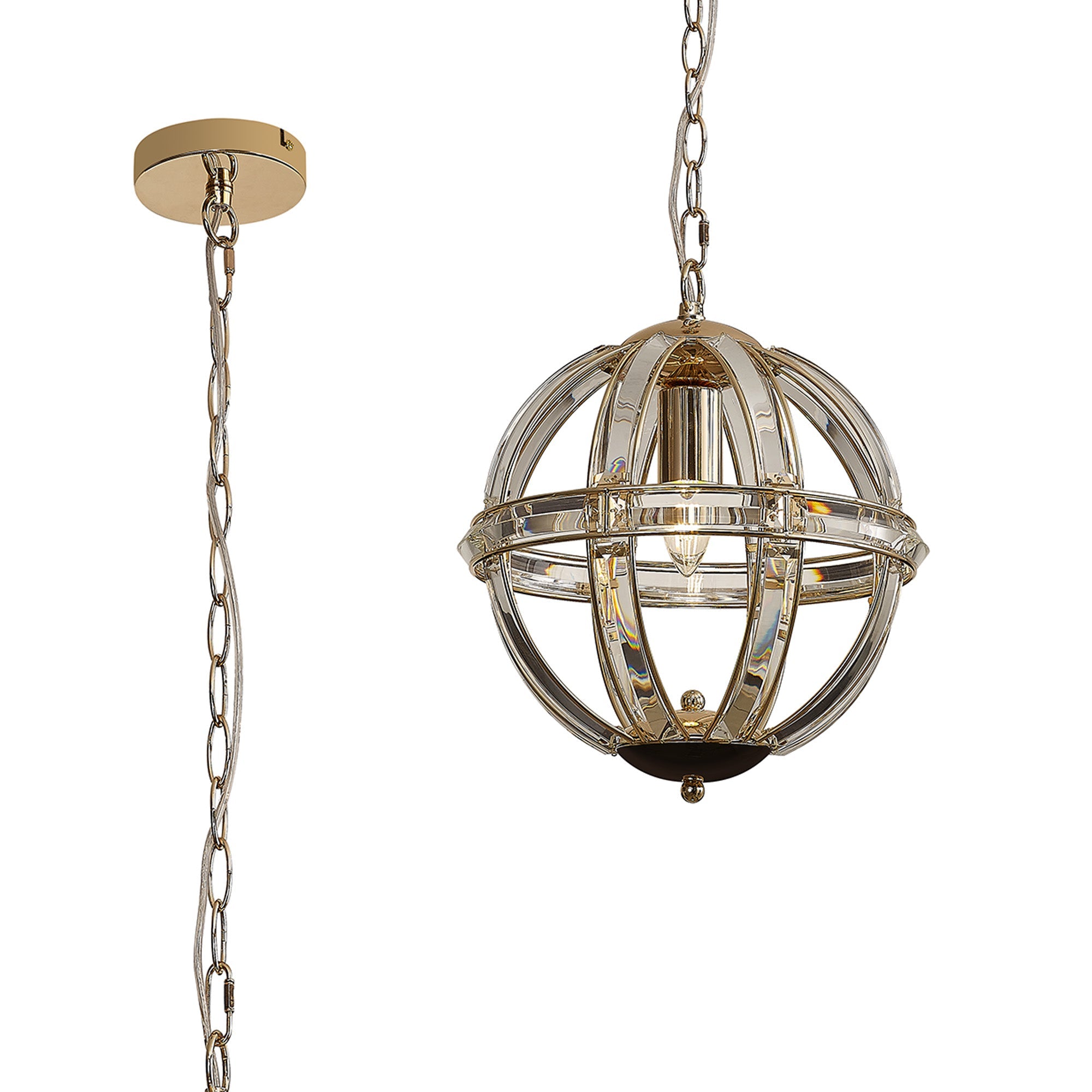 Orlando Round Pendant, 1/3/6 Light E27