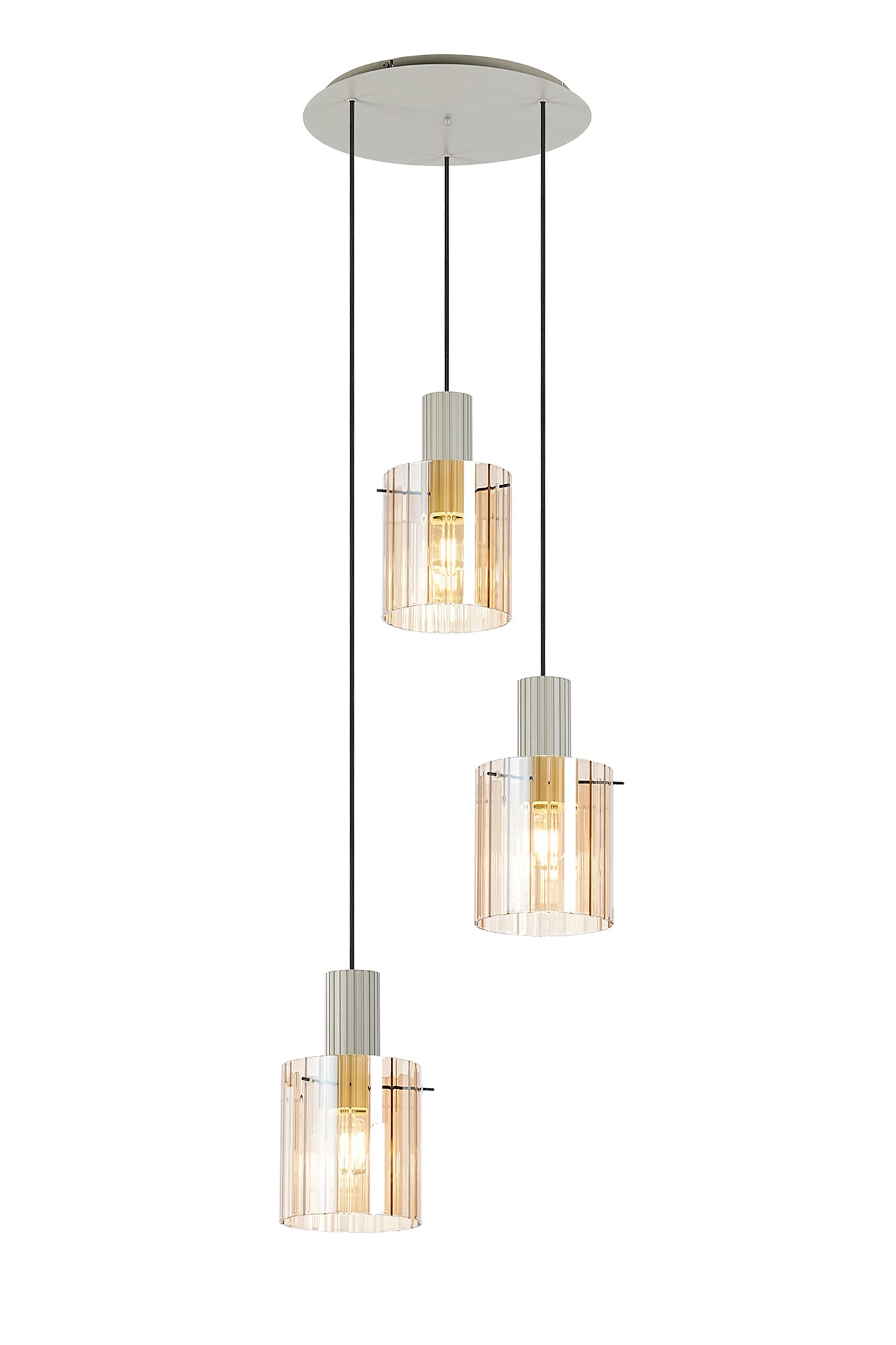 Hailey 3Lt Cluster Wide Line Glass - Various Colours