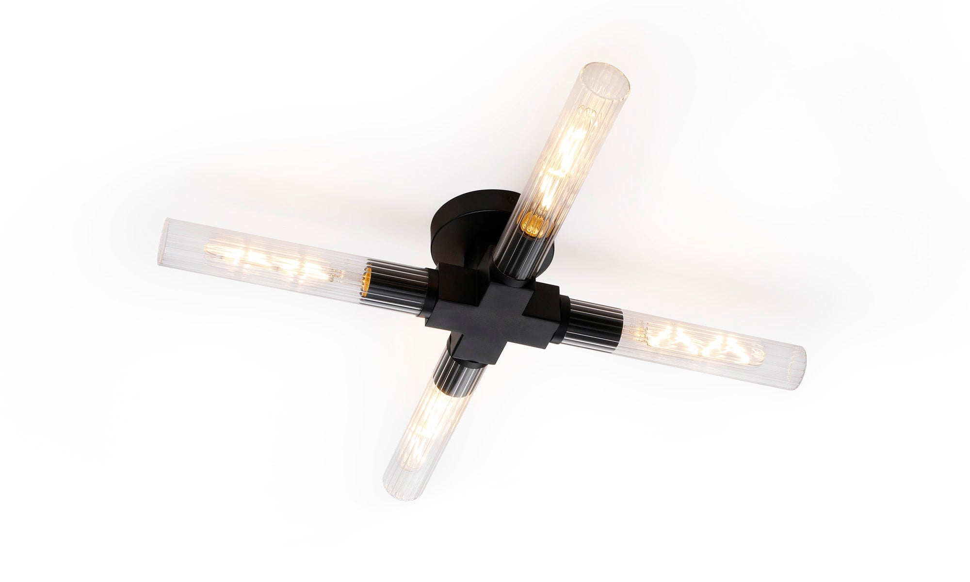 Asti 2/4 Light Ceiling, E27, IP44, Antique Brass/Satin Nickel/Satin Black Finish