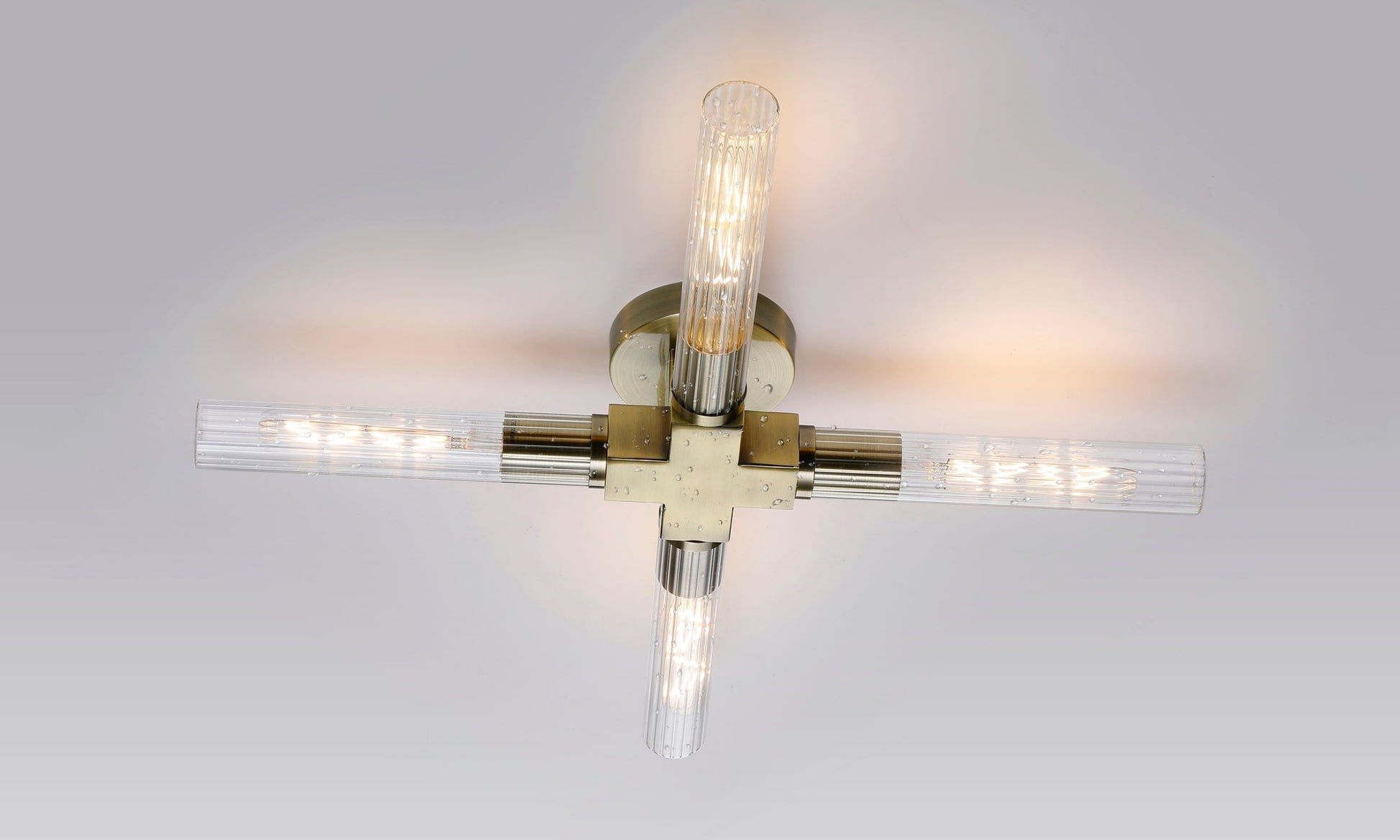 Asti 4 Light Ceiling, E27, IP44, Antique Brass/Satin Nickel/Satin Black Finish