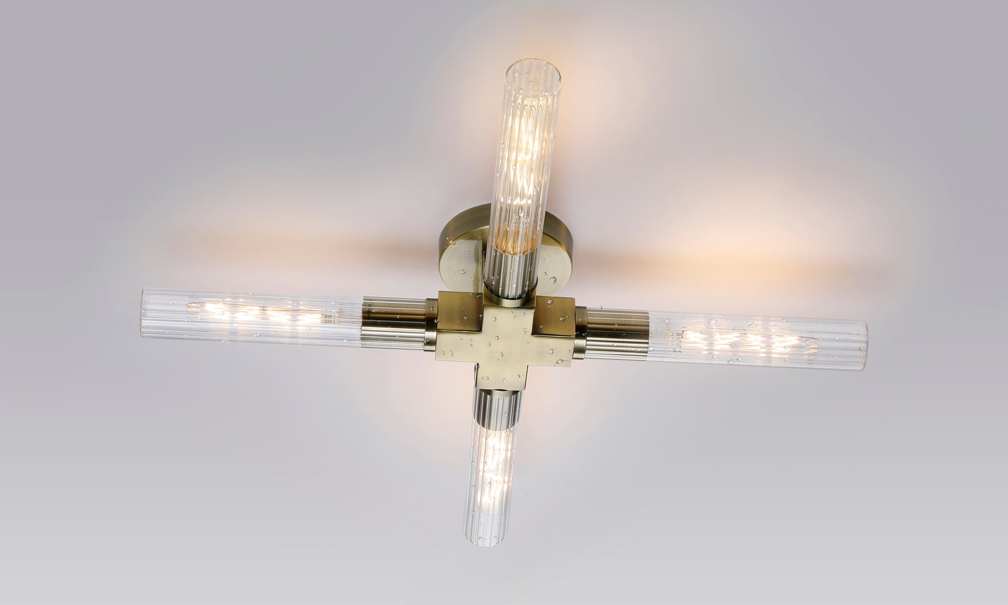 Asti 4 Light Ceiling, E27, IP44, Antique Brass/Satin Nickel/Satin Black Finish