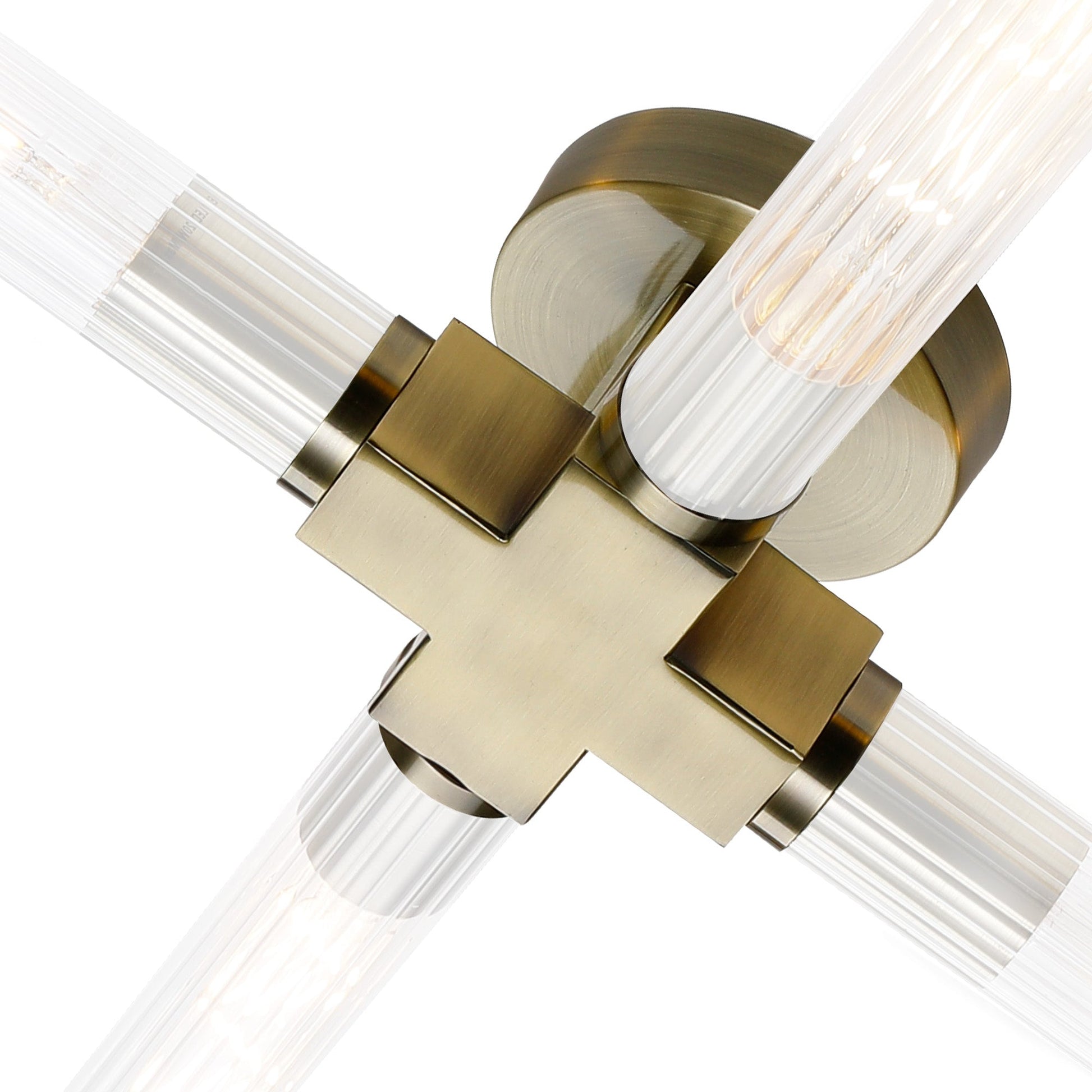 Asti 4 Light Ceiling, E27, IP44, Antique Brass/Satin Nickel/Satin Black Finish