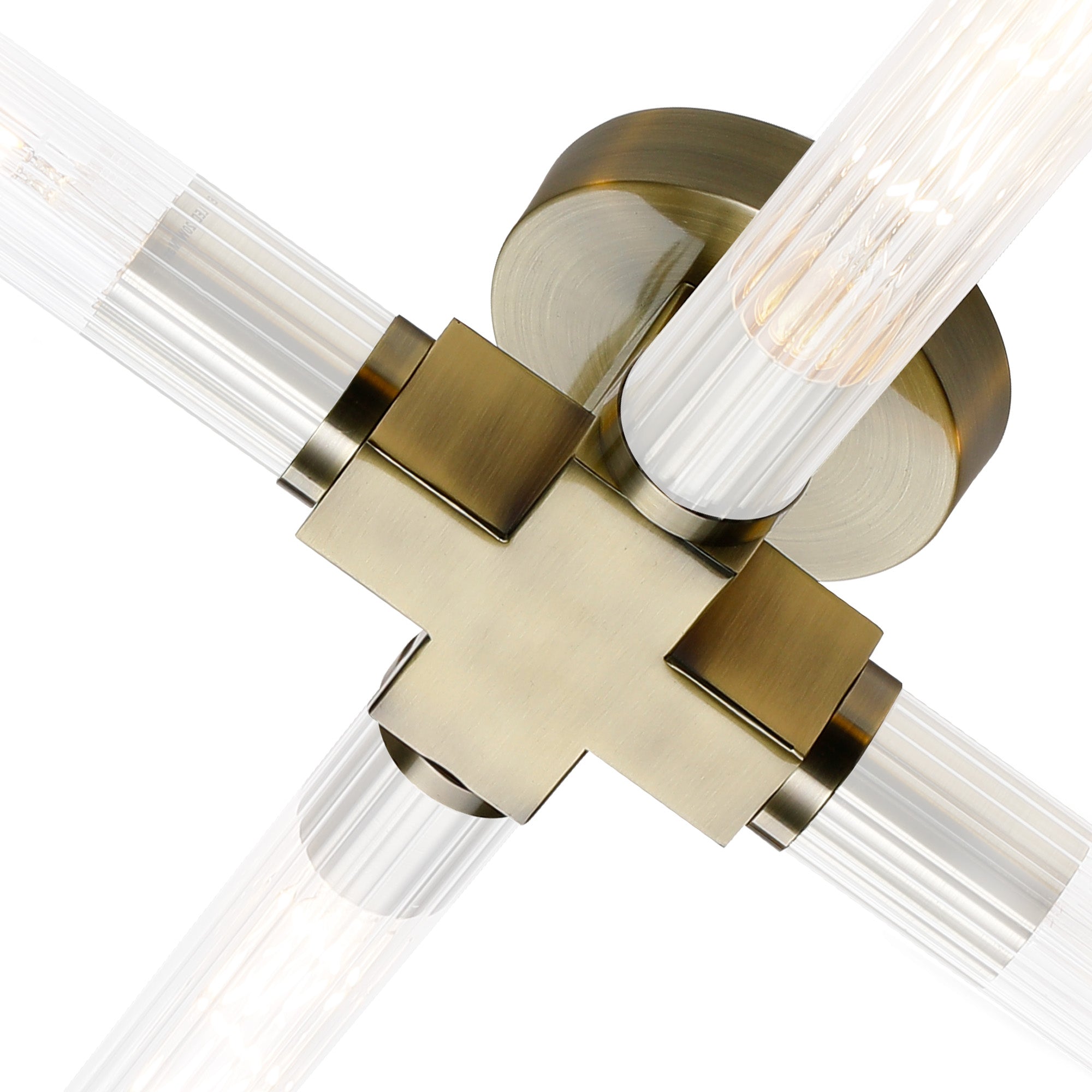 Asti 4 Light Ceiling, E27, IP44, Antique Brass/Satin Nickel/Satin Black Finish