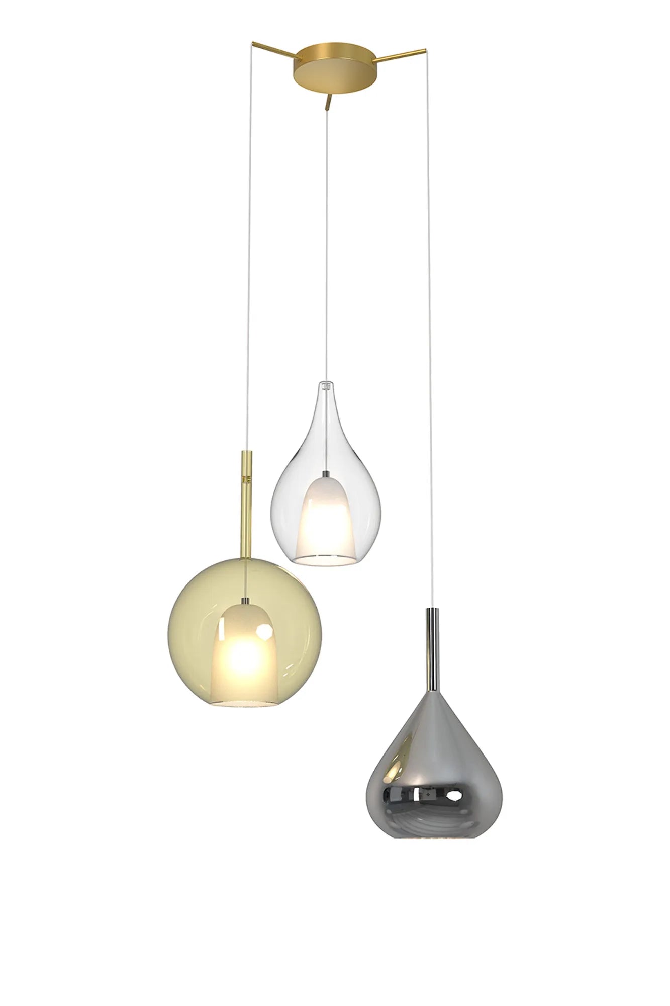 Canterbury Cluster Pendant With Mixed Shades