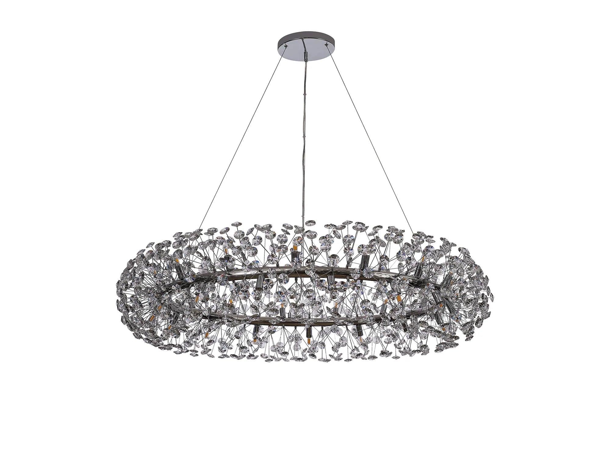 Bellagio Crystal Ceiling Light 12/20/26/36 Light G9 French Gold/Crystal, Chrome/Crystal