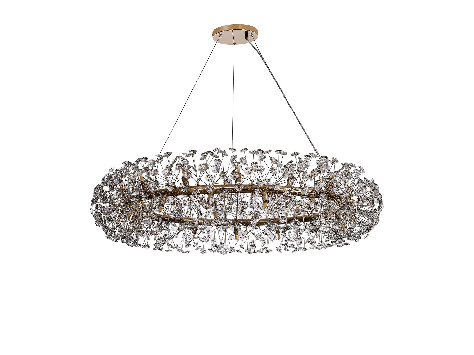 Bellagio Crystal Ceiling Light 12/20/26/36 Light G9 French Gold/Crystal, Chrome/Crystal