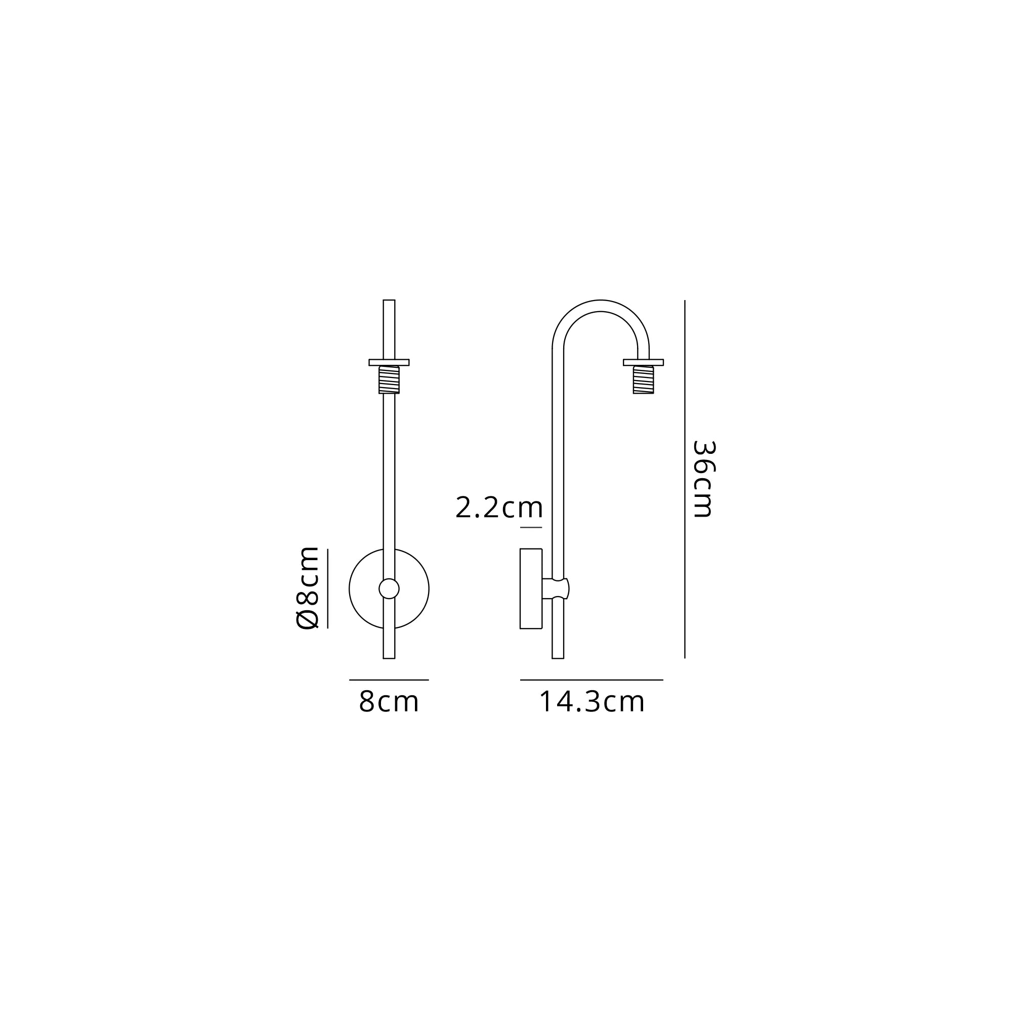 Roosevelt Curved Bathroom Wall Light IP44 - Various Styles