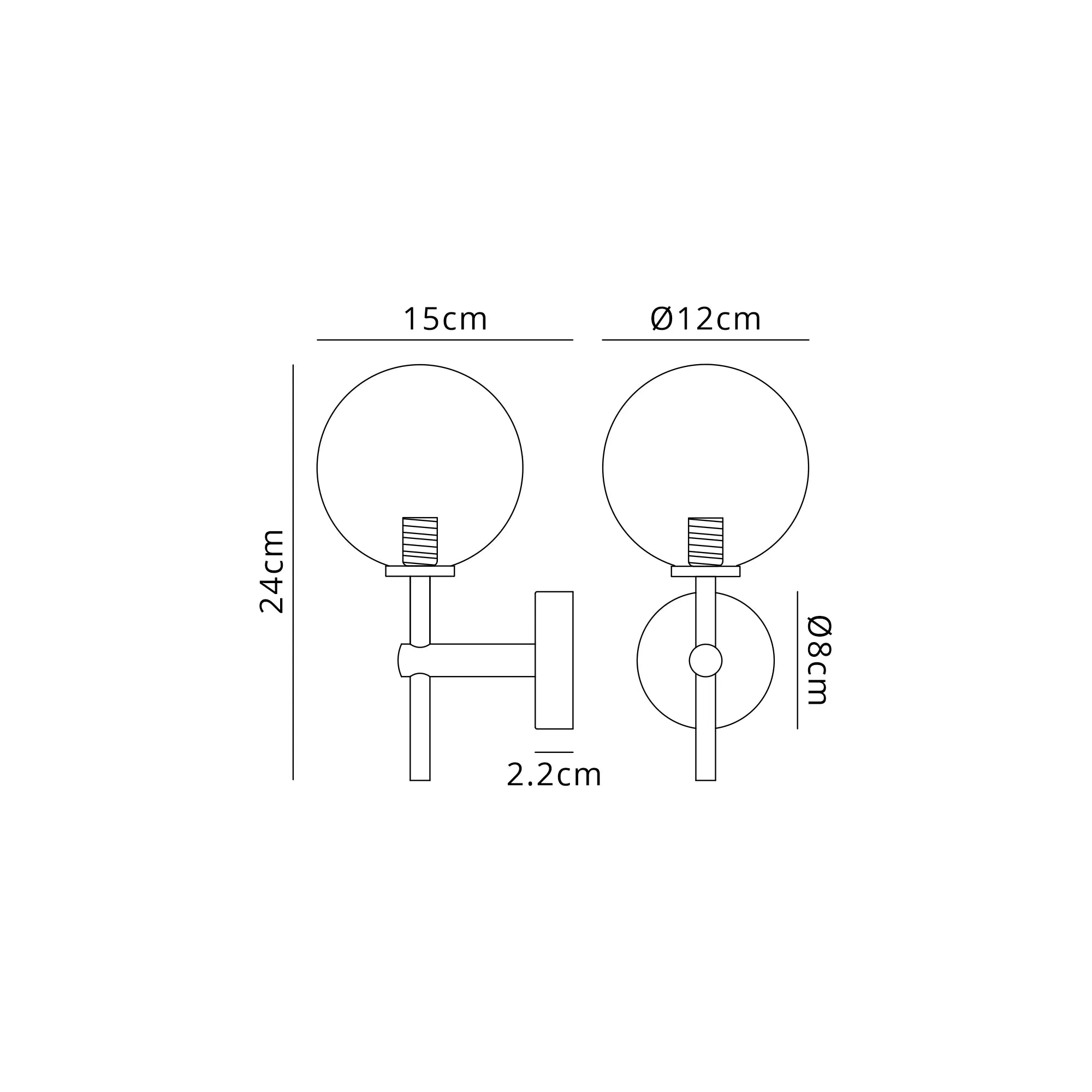 Roosevelt Short  Bathroom Wall Light IP44 - Various Styles